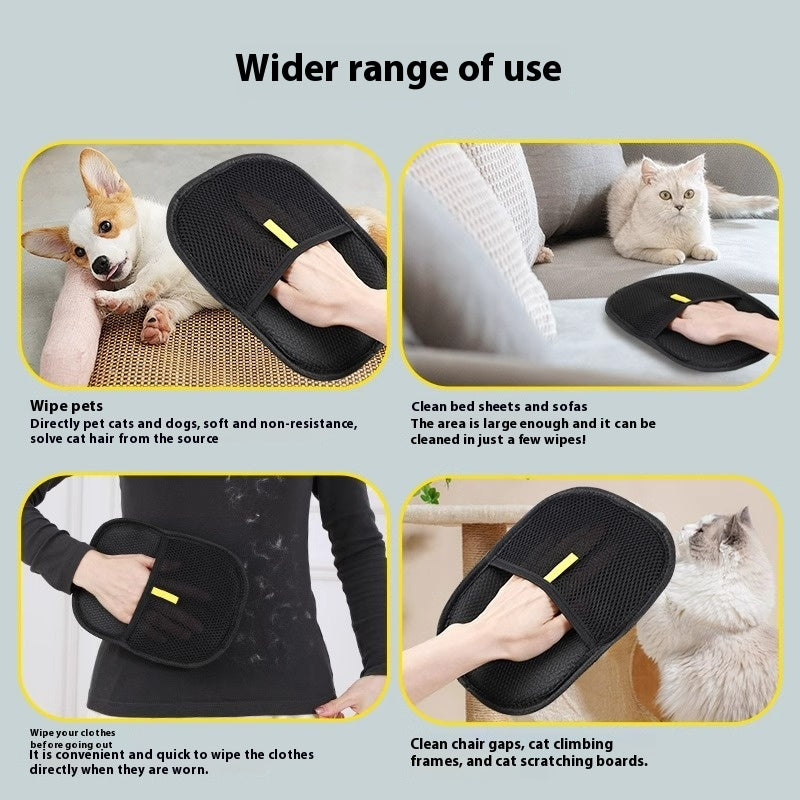 Deshedding Pet Grooming Glove — Gentle Fur Removal for Dogs & Cats