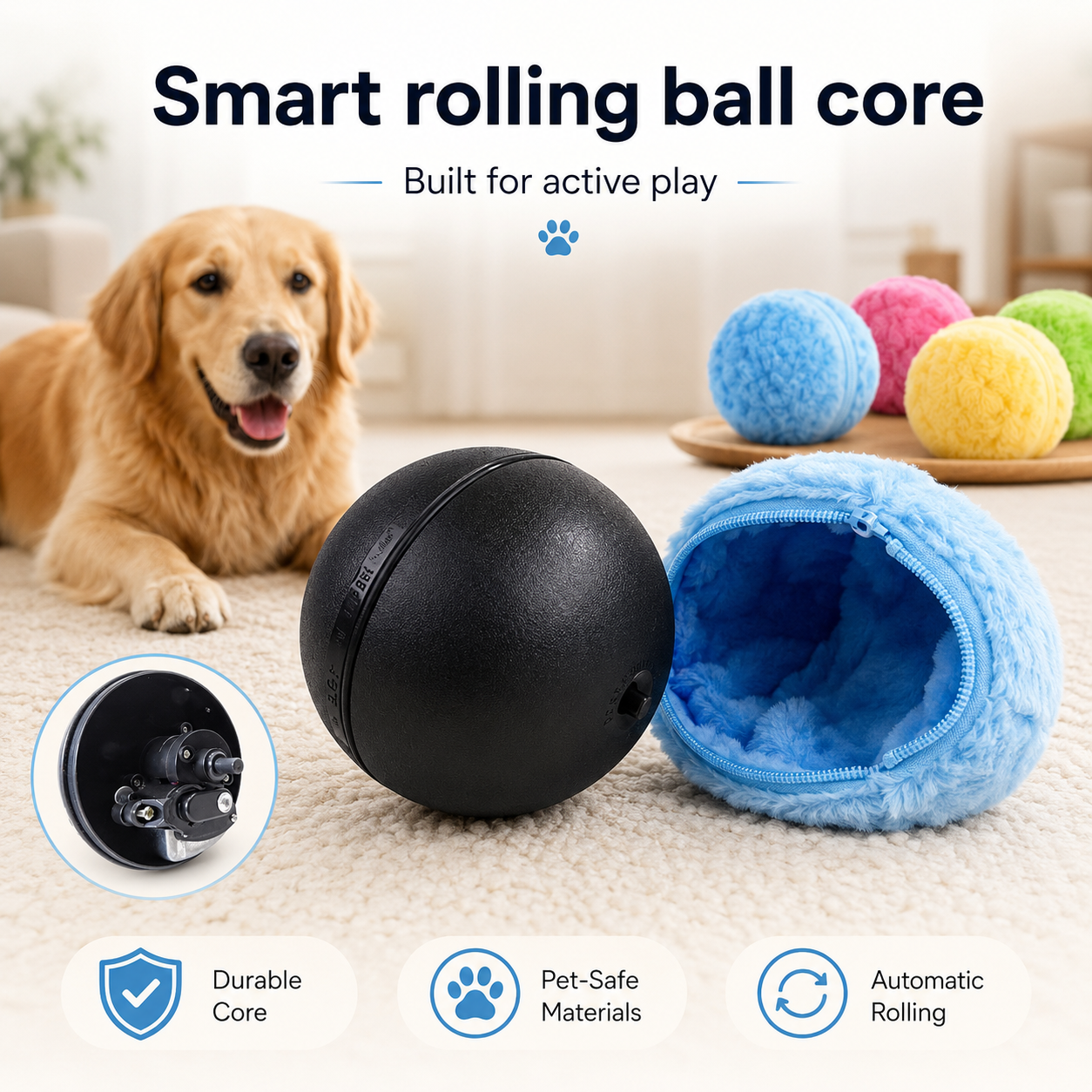 Smart rolling ball core