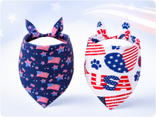 Stars & Stripes Pup Bandana – 2-Pack Patriotic July 4th Set