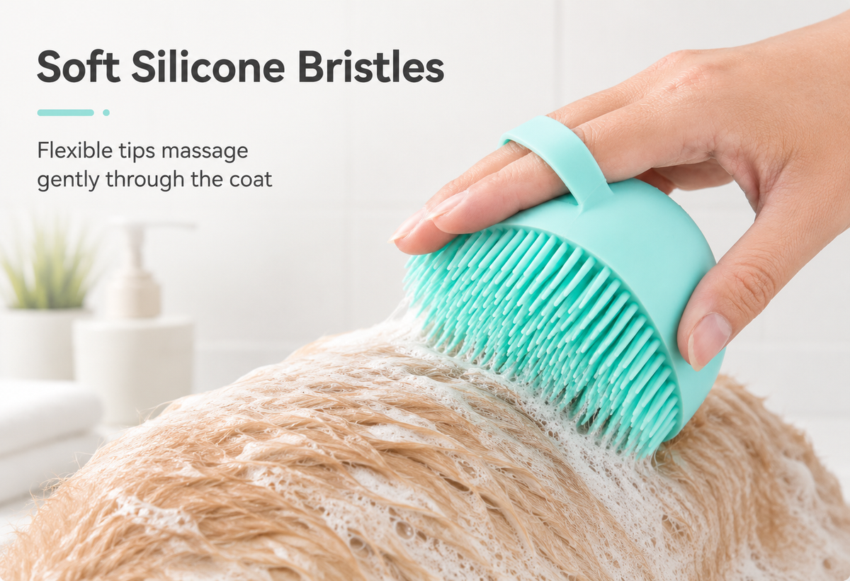 Soft silicone bristles