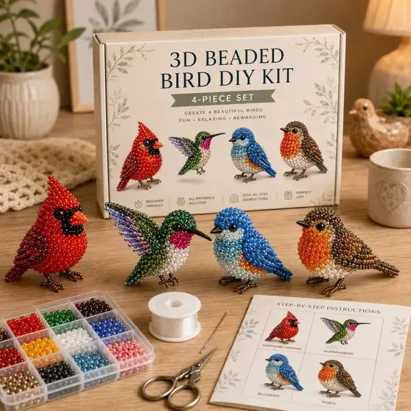 Tiny 3D Beaded Animal Kit — Beginner Friendly, Gift Ready, Hours of Calm Creative Fun