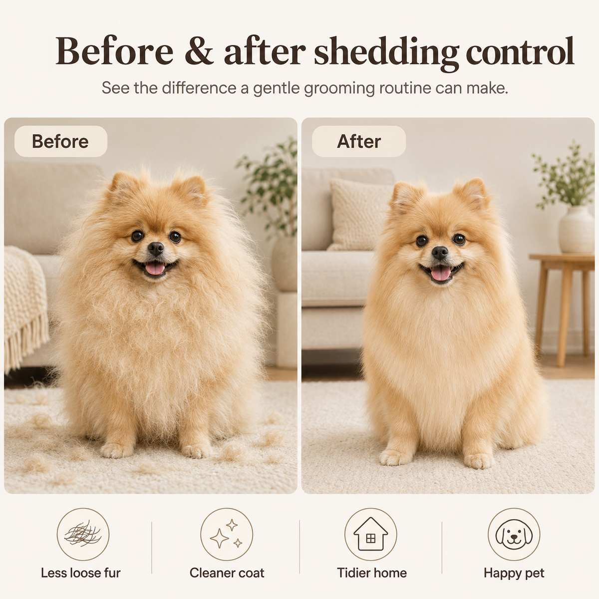 Before & after shedding control