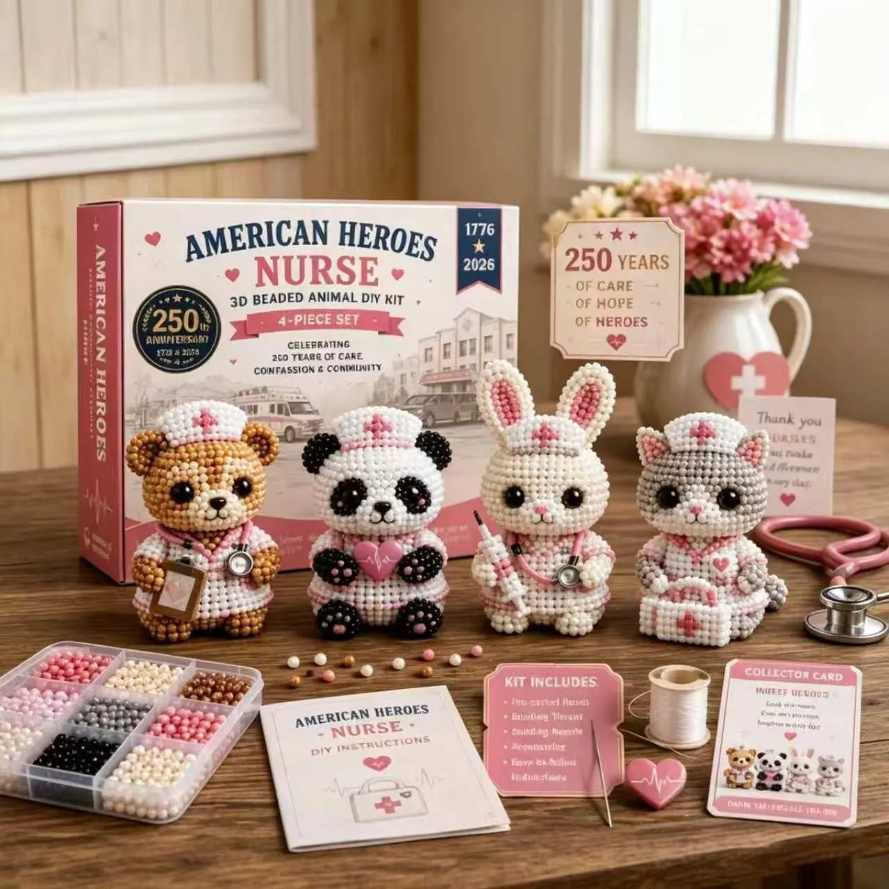 Tiny 3D Beaded Animal Kit — Beginner Friendly, Gift Ready, Hours of Calm Creative Fun
