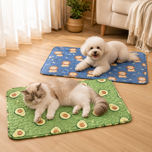 Cute Self-Cooling Pet Mat — Keeps Dogs & Cats Cool All Summer