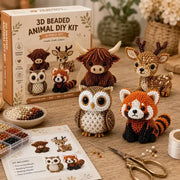 Tiny 3D Beaded Animal Kit — Beginner Friendly, Gift Ready, Hours of Calm Creative Fun