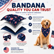 Stars & Stripes Pup Bandana – 2-Pack Patriotic July 4th Set