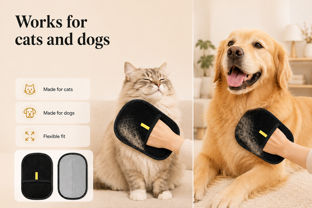 Works for cats and dogs